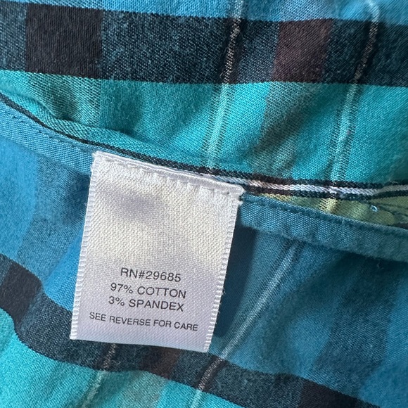 Pendleton Shirt Jacket Womens medium Blue Plaid Lightweight Stretch - Picture 11 of 12